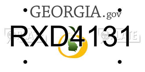 RXD4131 Georgia License Plate