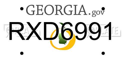 RXD6991 Georgia License Plate