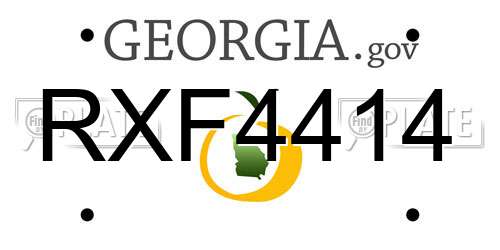 RXF4414 Georgia License Plate