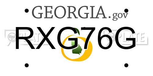 RXG76G Georgia License Plate