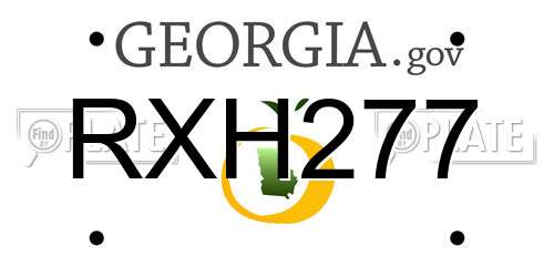 RXH277 Georgia License Plate