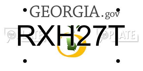 RXH27T Georgia License Plate