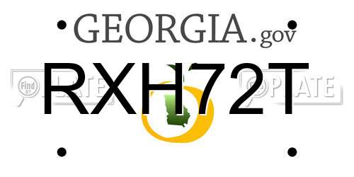 RXH72T Georgia License Plate