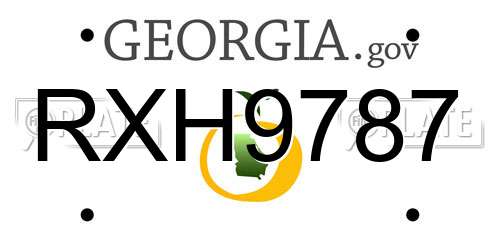 RXH9787 Georgia License Plate
