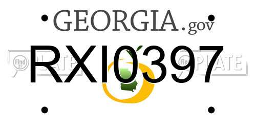 RXI0397 Georgia License Plate
