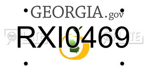 RXI0469 Georgia License Plate