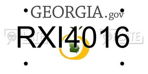 RXI4016 Georgia License Plate