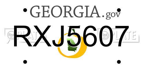 RXJ5607 Georgia License Plate