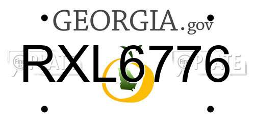RXL6776 Georgia License Plate