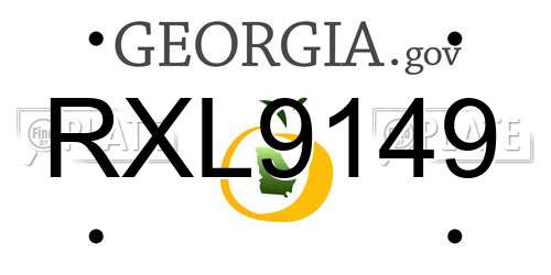 RXL9149 Georgia License Plate