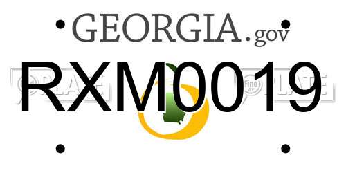 RXM0019 Georgia License Plate