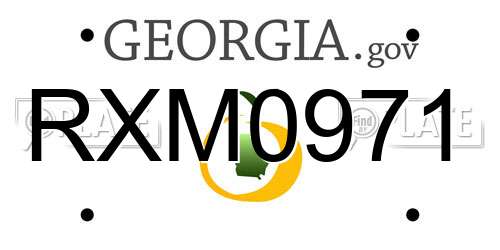 RXM0971 Georgia License Plate