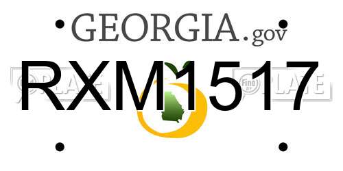 RXM1517 Georgia License Plate