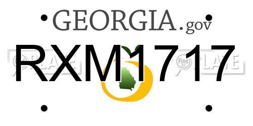 RXM1717 Georgia License Plate