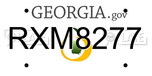RXM8277 Georgia License Plate