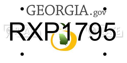 RXP1795 Georgia License Plate