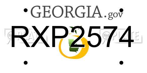 RXP2574 Georgia License Plate