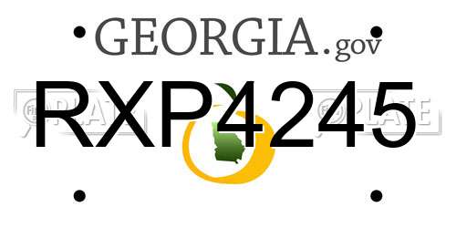 RXP4245 Georgia License Plate