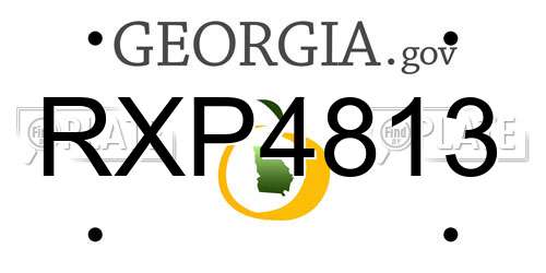 RXP4813 Georgia License Plate
