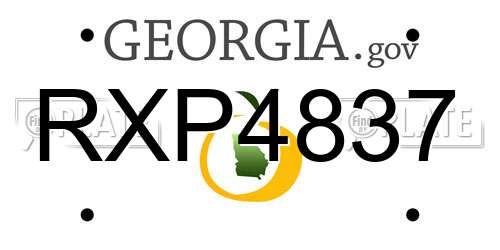 RXP4837 Georgia License Plate