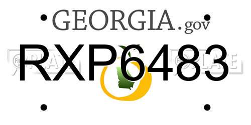 RXP6483 Georgia License Plate