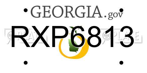 RXP6813 Georgia License Plate