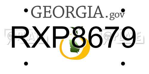 RXP8679 Georgia License Plate