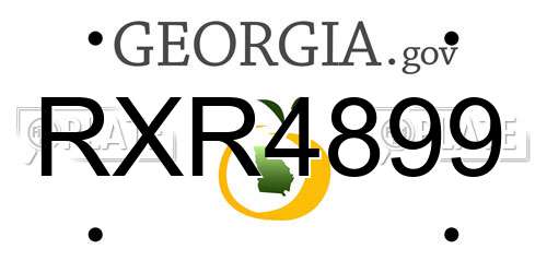 RXR4899 Georgia License Plate