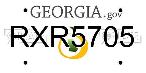 RXR5705 Georgia License Plate