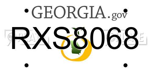 RXS8068 Georgia License Plate