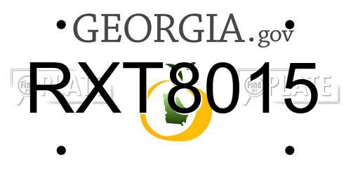 RXT8015 Georgia License Plate