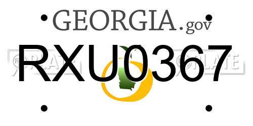 RXU0367 Georgia License Plate