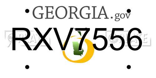 RXV7556 Georgia License Plate