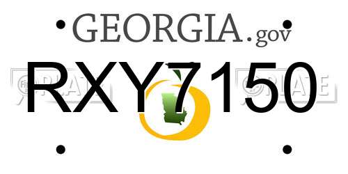 RXY7150 Georgia License Plate