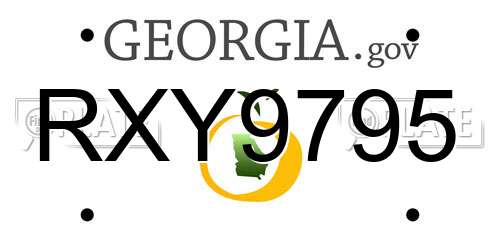 RXY9795 Georgia License Plate