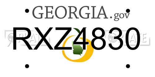 RXZ4830 Georgia License Plate
