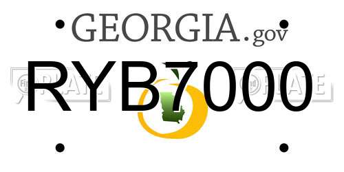 RYB7000 Georgia License Plate
