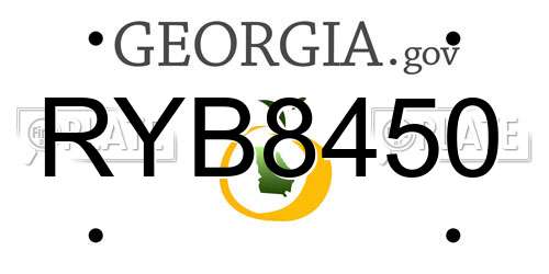 RYB8450 Georgia License Plate