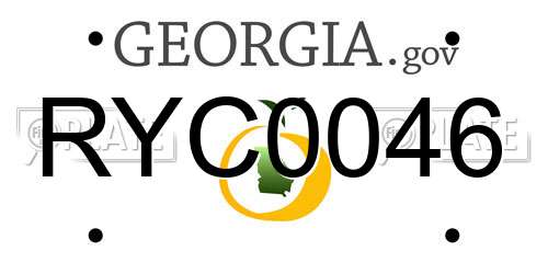 RYC0046 Georgia License Plate