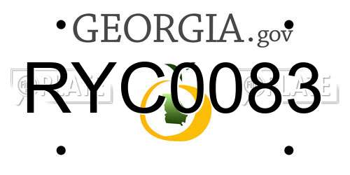 RYC0083 Georgia License Plate