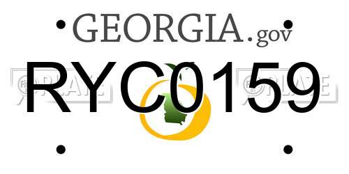 RYC0159 Georgia License Plate