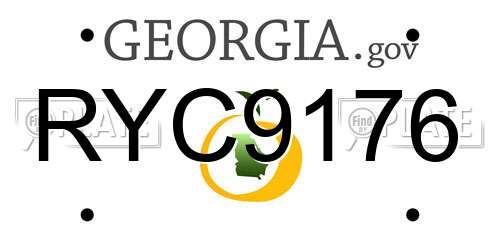 RYC9176 Georgia License Plate