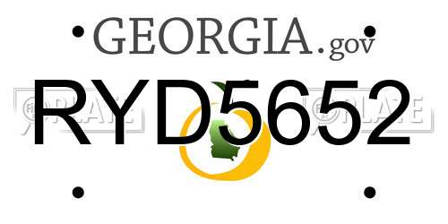 RYD5652 Georgia License Plate