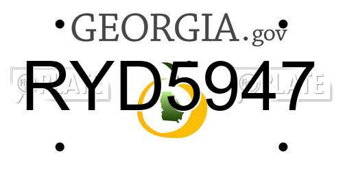 RYD5947 Georgia License Plate
