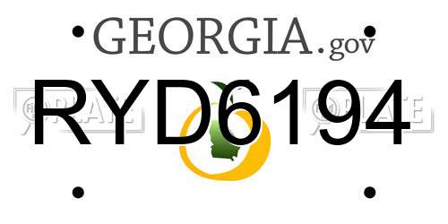 RYD6194 Georgia License Plate