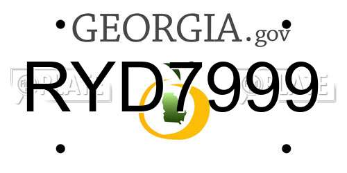 RYD7999 Georgia License Plate