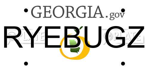 RYEBUGZ Georgia License Plate