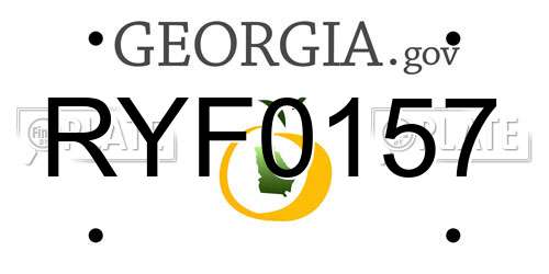 RYF0157 Georgia License Plate