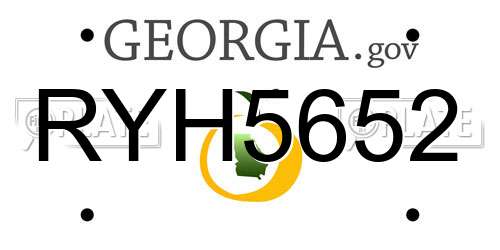 RYH5652 Georgia License Plate