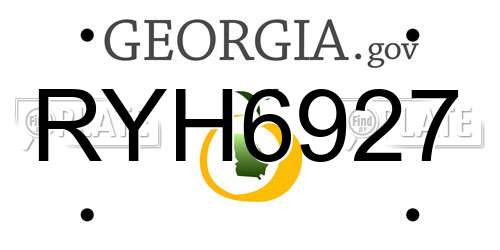 RYH6927 Georgia License Plate